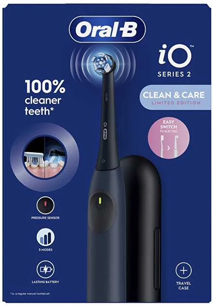 Oral-B iO 2 Ocean elektrinis šepetėlis pakuotėje