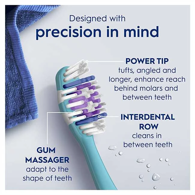 „Oral-B Pro-3D Baltas Whitening Clean“ vidutinio dydžio dantų šepetėlis, 2 vnt.