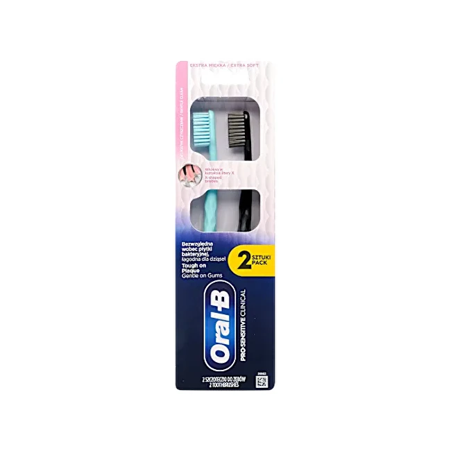 „Oral-B Pro Sensitive“ klinikinis dantų šepetėlis, 2 vnt.