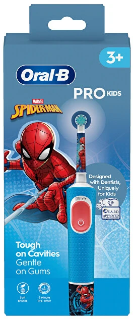 Oral-B Braun D103.413.2K Vitality PRO Kids Elektrinis Dantų Šepetėlis 3+ Spiderman