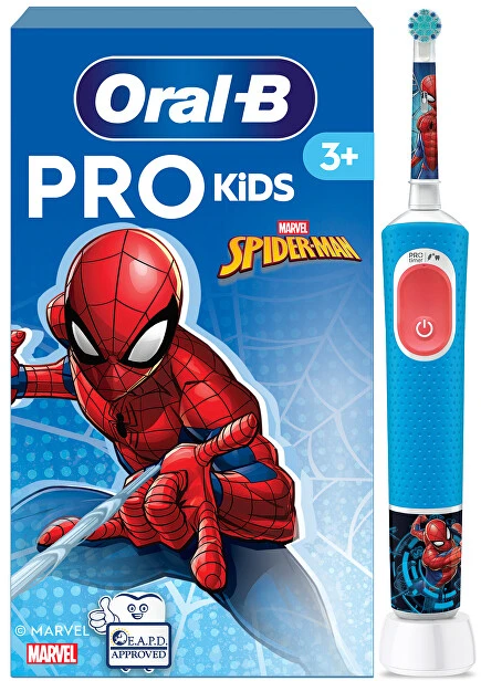 Oral-B Braun D103.413.2K Vitality PRO Kids Elektrinis Dantų Šepetėlis 3+ Spiderman