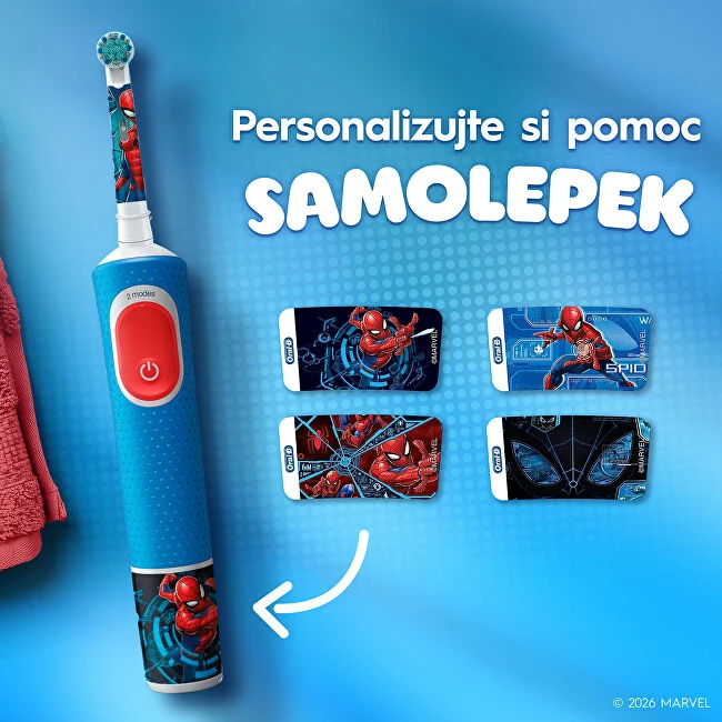 Oral-B Braun D103.413.2K Vitality PRO Kids Elektrinis Dantų Šepetėlis 3+ Spiderman