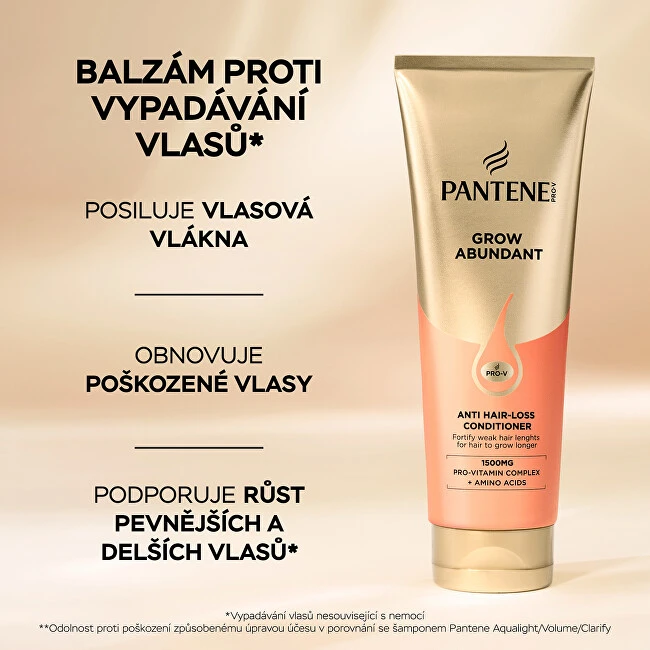 Pantene Kondicionierius Grow Abundant plaukų slinkimą stabdantis kondicionierius 250 ml