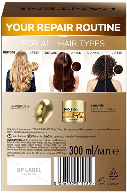Pantene Repair & Protect Set with - Dárková sada s kartáčem na vlasy