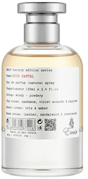 Emir Rich Santal Factory Edition EDP parfumuotas vanduo unisex, 100 ml