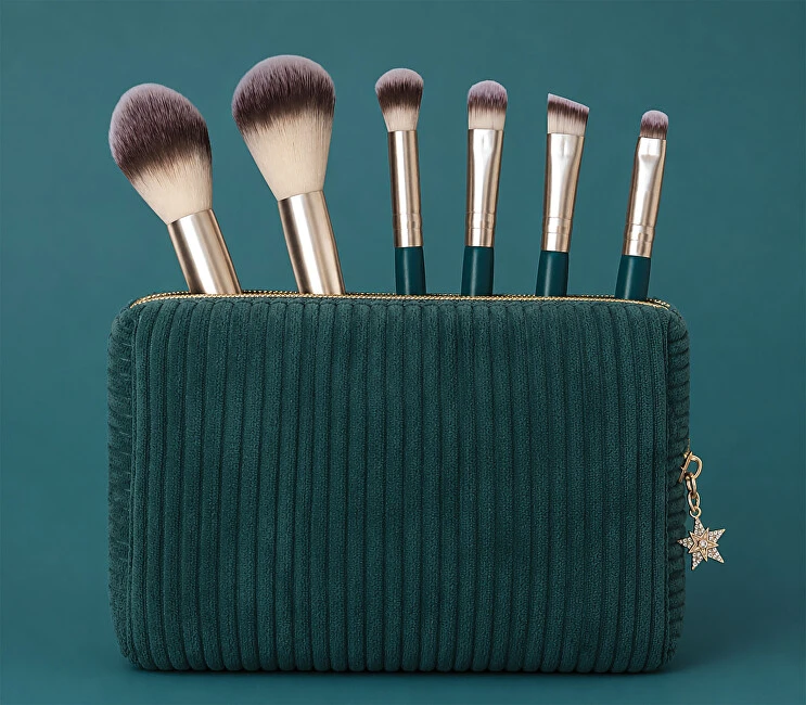 Parisax Gift set of cosmetic brushes for powder, blush and eyeshadow 6 pcs