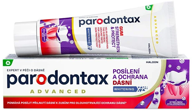 „Parodontax“ dantenų stiprinimo ir apsaugos priemonė balinimui
