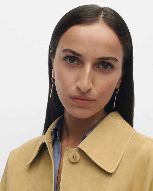 Pdpaola Olga Hoops Essentials ovalūs auskarai su auksu, AR01-C88-U