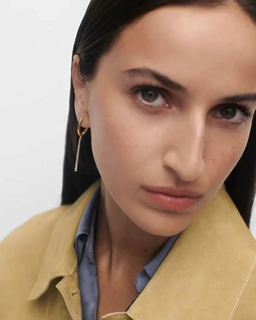 Pdpaola Olga Hoops Essentials ovalūs auskarai su auksu, AR01-C88-U