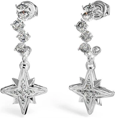 Plieniniai auskarai „Guess In the Sky“ JUBE03322JWRHT-U