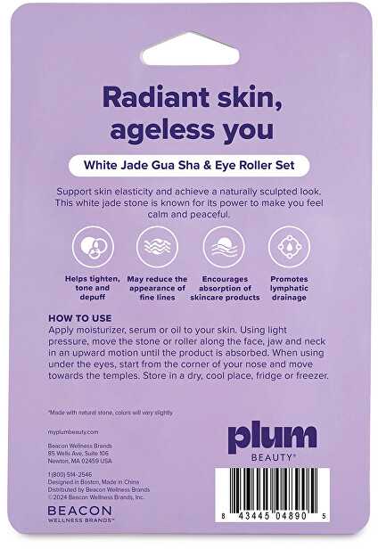 „Plumbeauty“ masažo volelių ir gua sha rokenrolo rinkinys