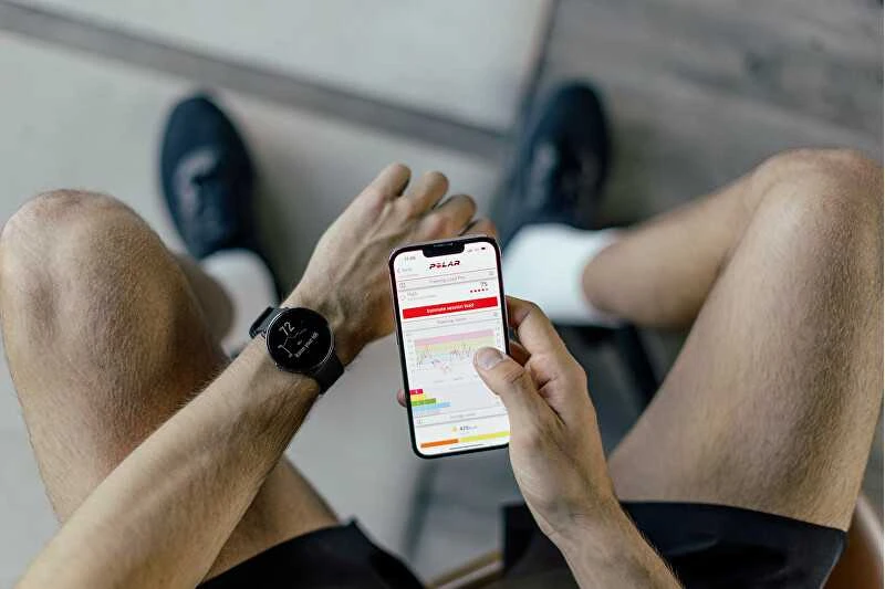 Išmanusis laikrodis Polar Ignite 3 Titanium, S-L dydžio, Juodos spalvos