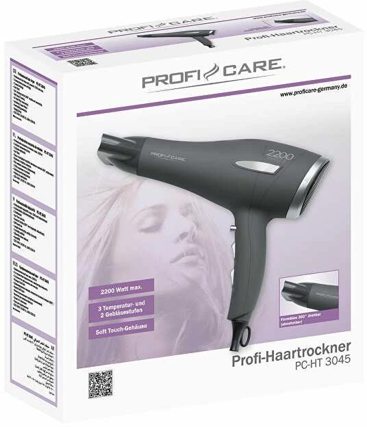 Plaukų džiovintuvas ProfiCare PC-HT3045 Anthracite/Sidabrinis