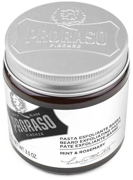 Proraso Beard Exfoliating Scrub Mėtų ir rozmarinų aromato barzdos šveitiklis, 100 ml