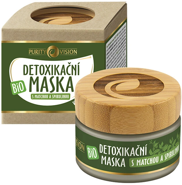 Purity Vision Detox Mask Matcha & Spirulina veido kaukė unisex, 40 ml
