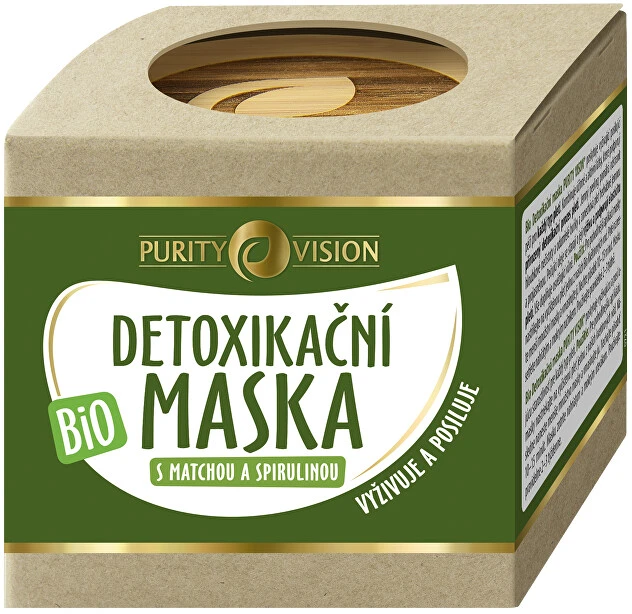 Purity Vision Detox Mask Matcha & Spirulina veido kaukė unisex, 40 ml