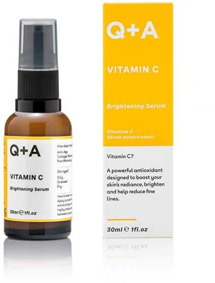 Q+A Vitamin C Brightening Serum skaistinamasis veido serumas, 30 ml