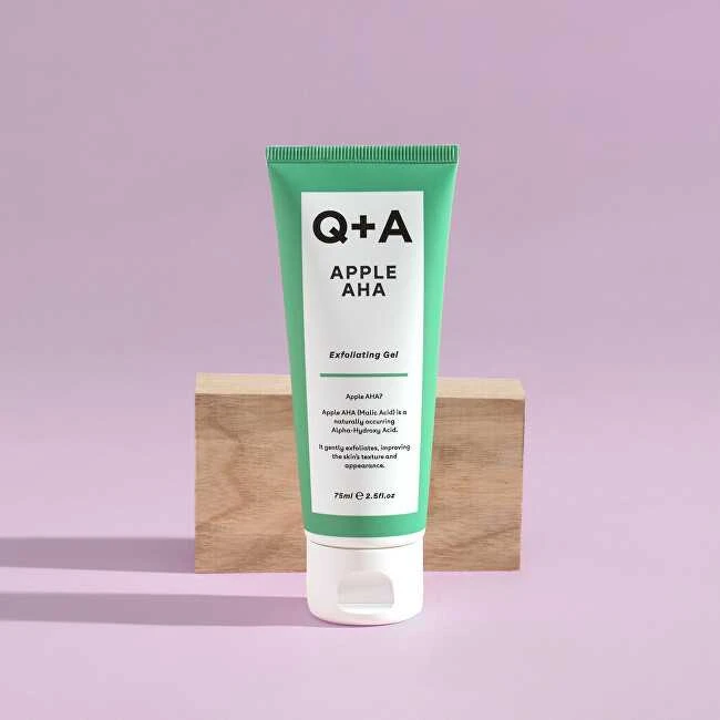Q+A Apple AHA Exfoliating Gel Gelinis veido šveitiklis, 75 ml
