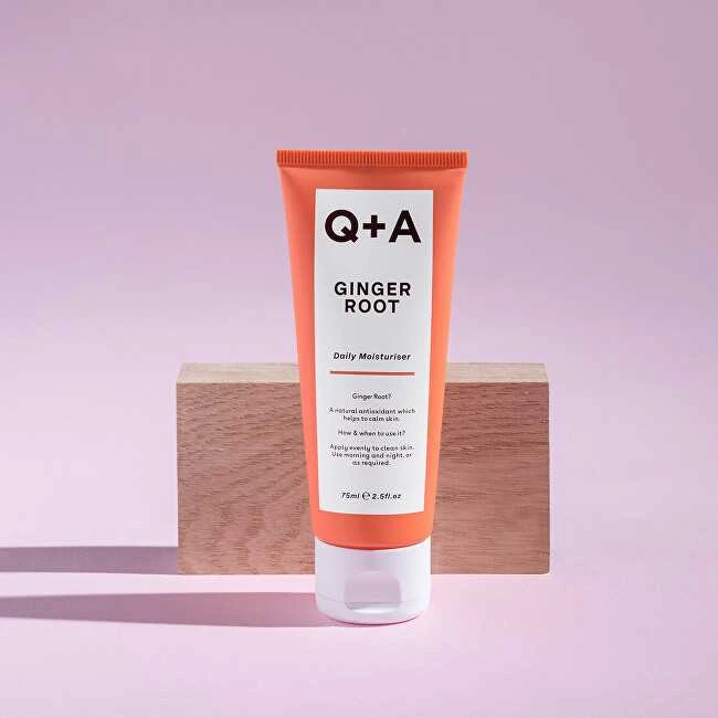 Q+A Ginger Root Daily Moisturiser Kasdienis drėkinamasis kremas, 75 ml