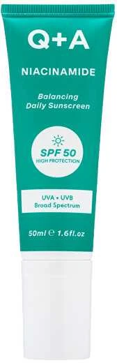 Q+A Niacinamide Balancing SPF50 Apsauginis kremas nuo saulės probleminei odai, 50 ml