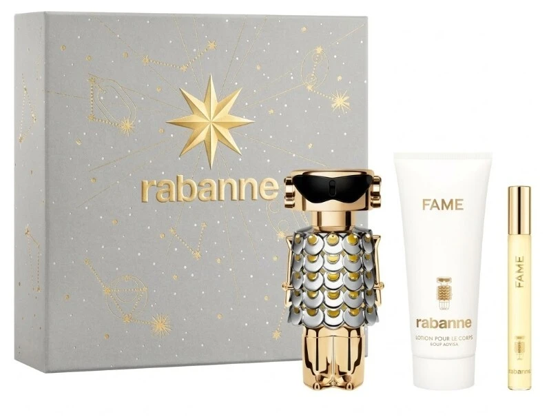 Paco Rabanne Fame Eau De Perfume Purškiklis, 50 ml Set 3 Pieces