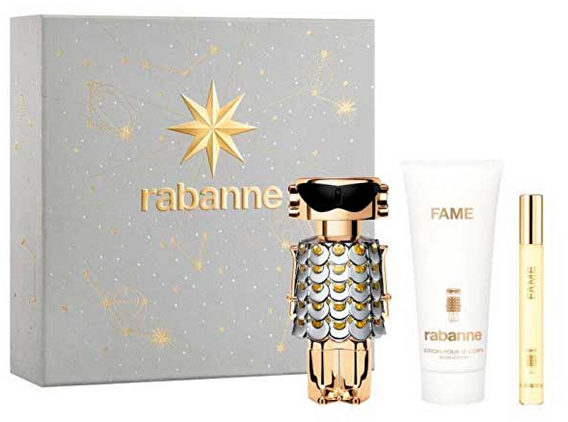 Paco Rabanne Fame rinkinys moterims (EDP, 80 ml + kūno losjonas, 100 ml + EDP, 10 ml)
