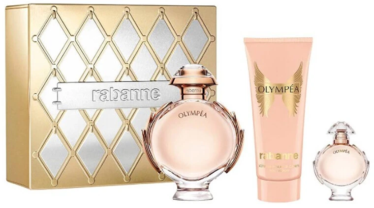 Kvepalų rinkinys moterims Paco Rabanne Olympéa (EDP, 80 ml + EDP Mini, 6 ml + kūno losjonas, 100 ml)