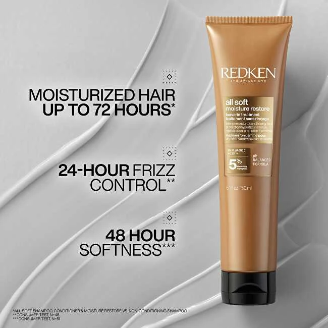 Redken All Soft Moisture Restore nenuplaunamas gydymas, 150 ml