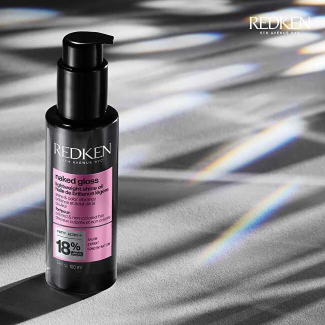 Redken Naked Gloss Aceite Ultraligero Brillo Efecto Espejo y Protección Térmica, 100 ml