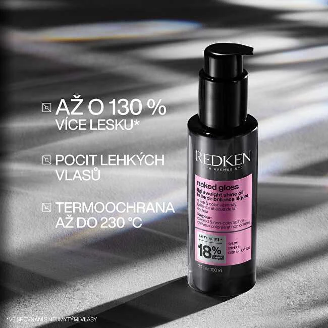 Redken Naked Gloss aliejus su funkcijų aprašymu