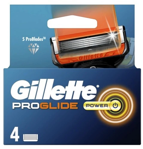 Gillette Fusion Proglide Power Keičiamosios Skutimosi Galvutės 4 Vnt
