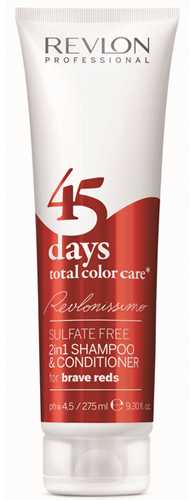 Revlon Revlonissimo 45 dienų kondicionuojantis šampūnas Brave Reds 275ml