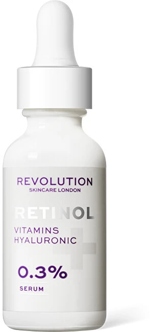 „Revolution Skincare“ odos serumas su 0,3 % retinolio ir vitaminų bei hialurono rūgšties, 30 ml