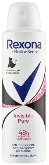 Rexona MotionSense Invisible Pure Antiperspirant moterims, 150 ml
