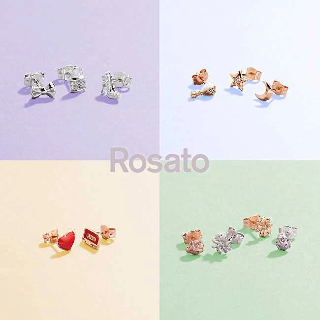 Rosato Bronziniai vienetiniai auskarai Bows Storie RZO018