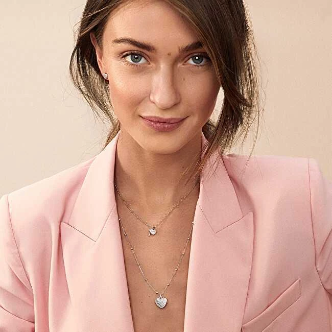 Rosato Bronze vienetiniai auskarai Širdelė su cirkoniais Storie RZO047