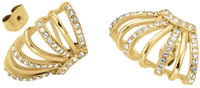 Rosefield Akinantys auksu padengti auskarai su Swarovski kristalais JECCG-J1029
