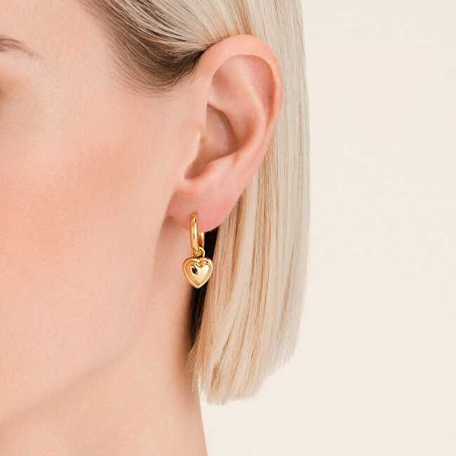 Rosefield Gold-plated earrings with hearts 2in1 JEHPG-J985