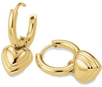 Rosefield Gold-plated earrings with hearts 2in1 JEHPG-J985