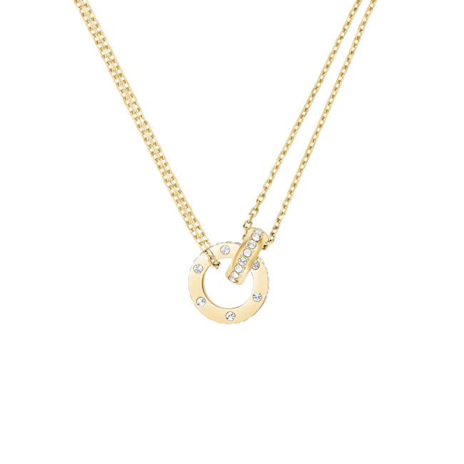 Rosefield Auksu padengtas vėrinys su Swarovski kristalais „Love Connection“ JNLCG-J1315