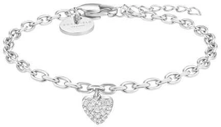 Rosefield Moteriška plieninė apyrankė su kristalais „Chunky Heart“ JBCHS-J1322