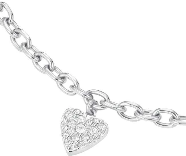 Rosefield Moteriška plieninė apyrankė su kristalais „Chunky Heart“ JBCHS-J1322
