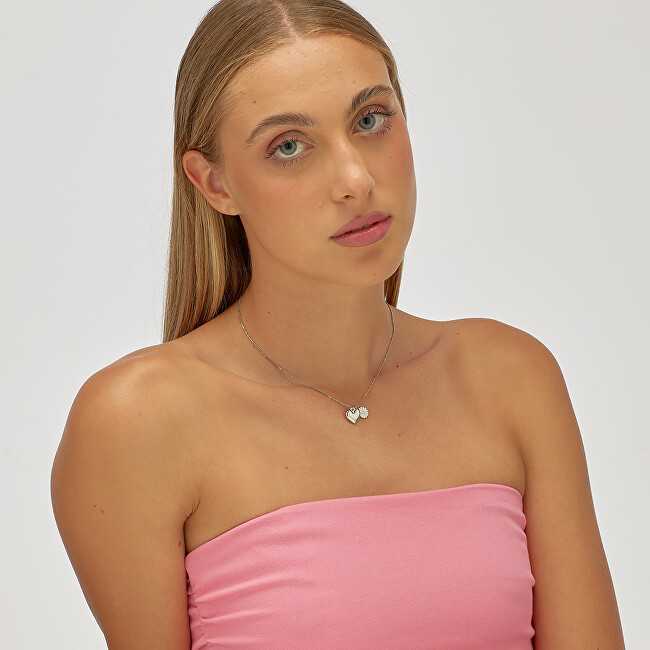 Sagapo Delicate Heart and Daisy Necklace Feelings SFE01