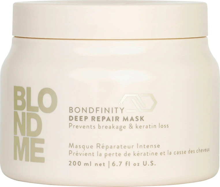 Schwarzkopf Professional BlondMe Bondfinity Deep Repair Mask giliai atkurianti kaukė šviesiems plaukams, 200 ml