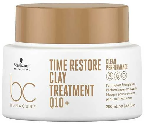 Intensyvaus poveikio kaukė Schwarzkopf Professional Bonacure Q10 Time Restore Clay Treatment 500ml