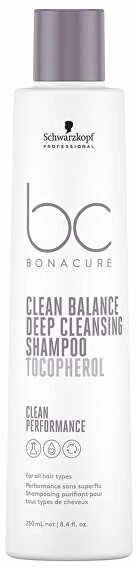 Giliai valantis šampūnas Schwarzkopf Bonacure Clean Balance Deep Cleansing Šampūnas Tocopherol 1000ml