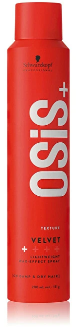 Vaško efektą suteikiantis plaukų purškiklis Schwarzkopf Professional OSIS+ Velvet (1) 200 ml