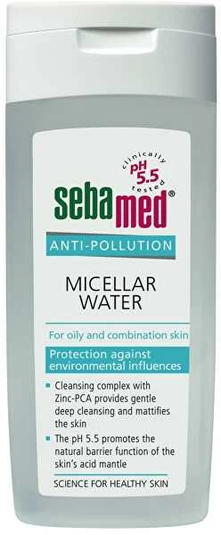 Sebamed Anti-Pollution Micellar Vanduo micelinis skystis riebiai ir mišriai odai 200ml