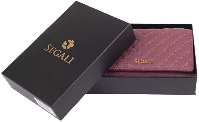 Segali Moteriška odinė piniginė 50512 violetinė