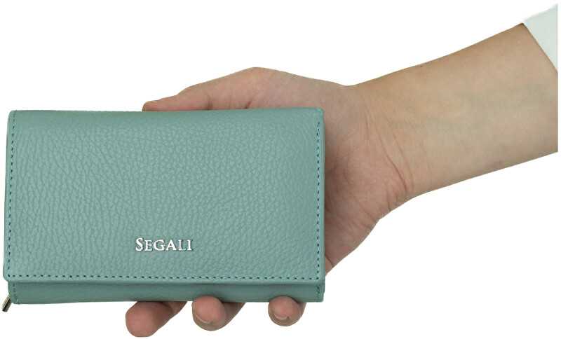 Segali Moteriška odinė piniginė 7074 B sage